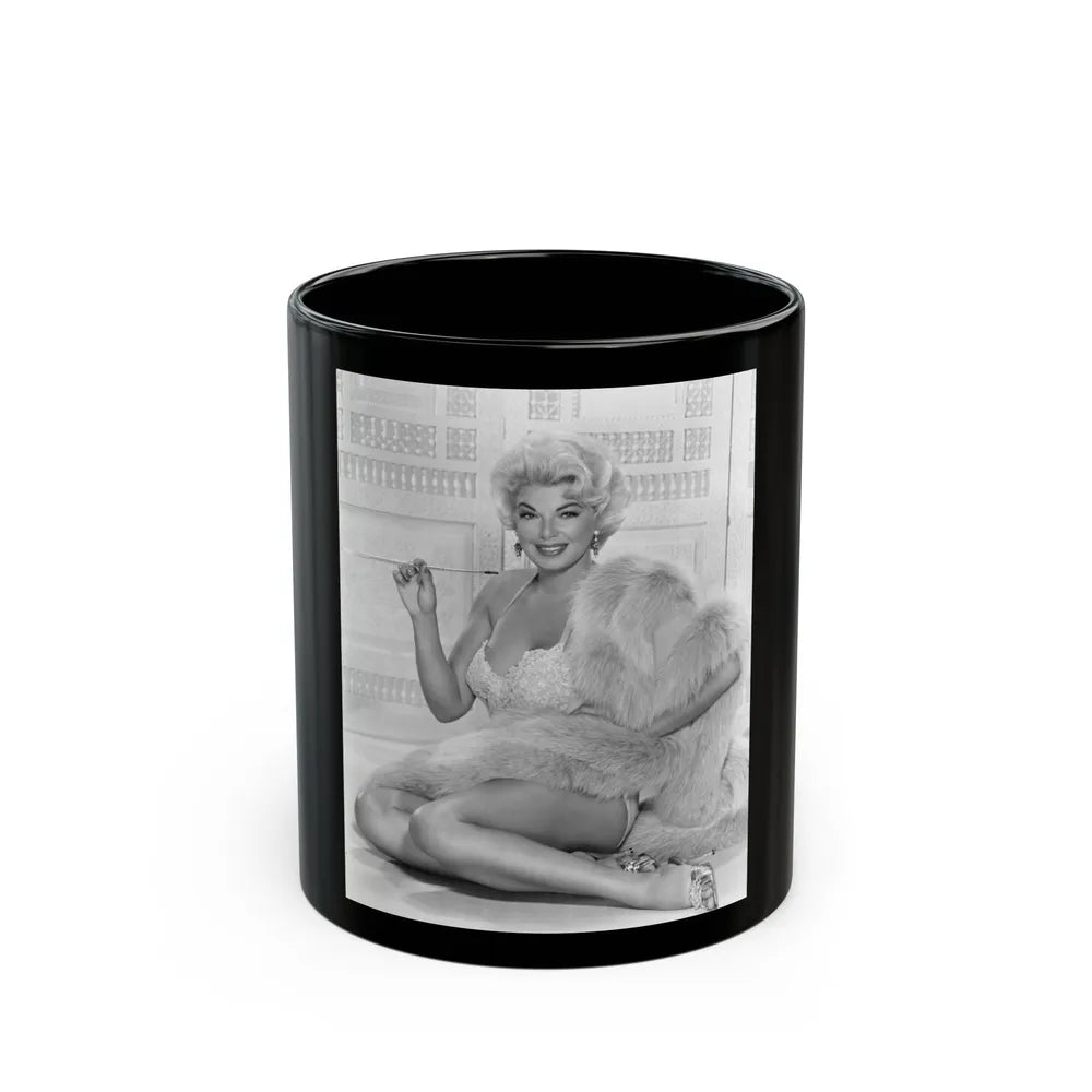 Barbara Nichols #64 (Vintage Female Icon) Black Coffee Mug-11oz-Go Mug Yourself