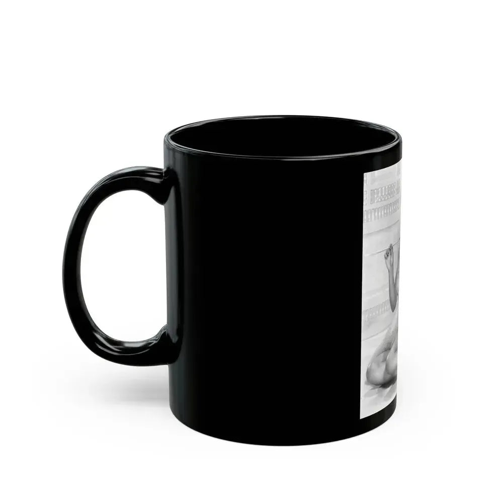 Barbara Nichols #64 (Vintage Female Icon) Black Coffee Mug - Go Mug Yourself