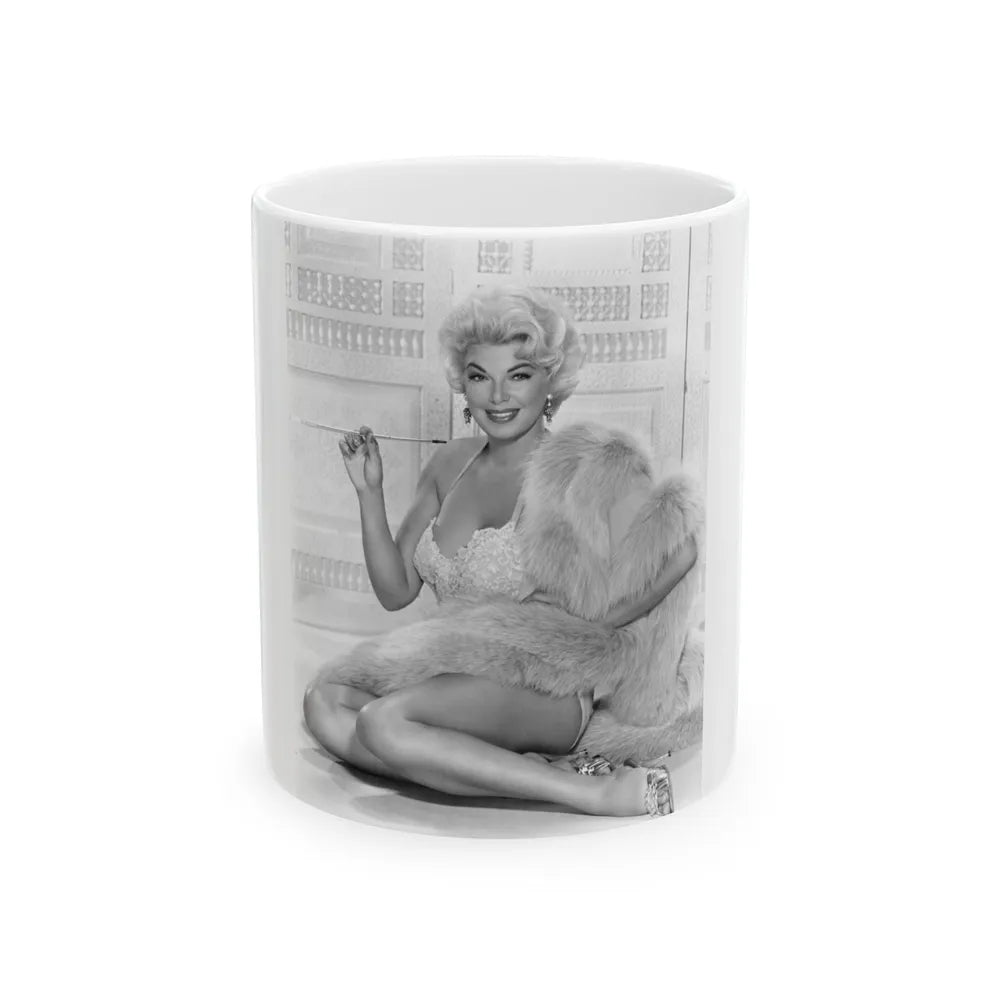 Barbara Nichols #64 (Vintage Female Icon) White Coffee Mug-11oz-Go Mug Yourself