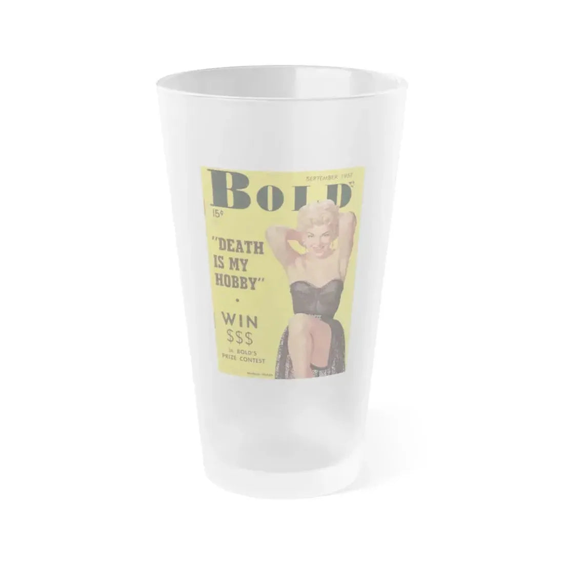 Barbara Nichols #80 - Mag. Cover (Vintage Female Icon) Frosted Pint Glass 16oz 16oz Frosted - Go Mug Yourself