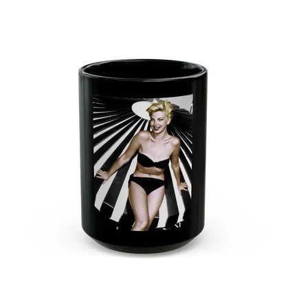 Barbara Nichols #84 (Vintage Female Icon) Black Coffee Mug 15oz - Go Mug Yourself