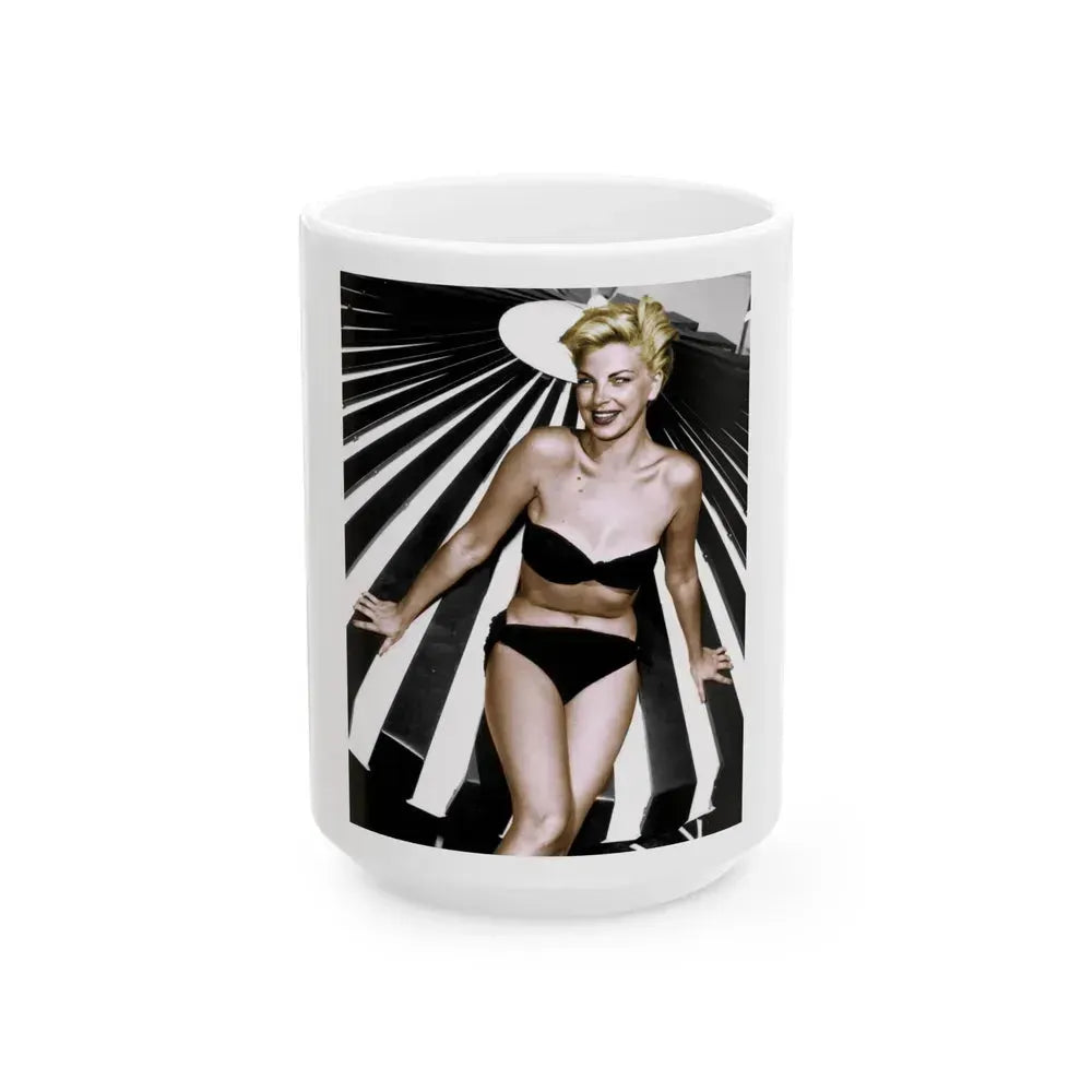 Barbara Nichols #84 (Vintage Female Icon) White Coffee Mug 15oz - Go Mug Yourself