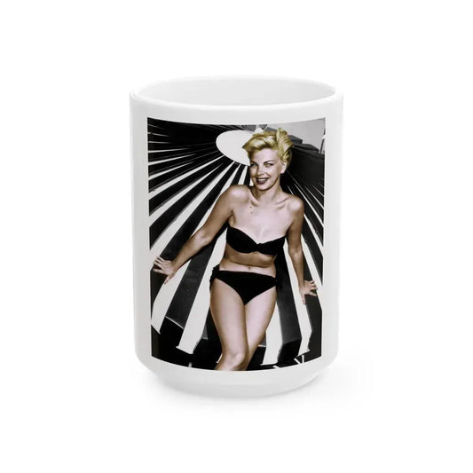 Barbara Nichols #84 (Vintage Female Icon) White Coffee Mug 15oz - Go Mug Yourself