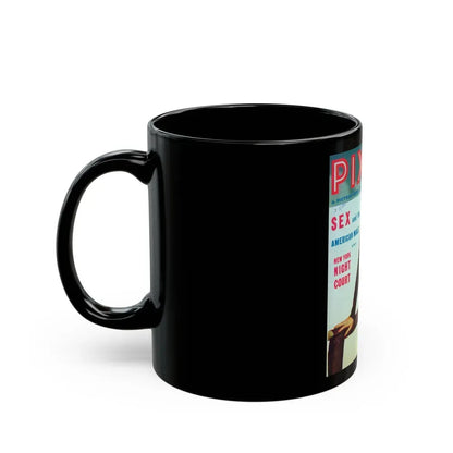 Barbara Nichols #95 - Mag. Cover (Vintage Female Icon) Black Coffee Mug - Go Mug Yourself