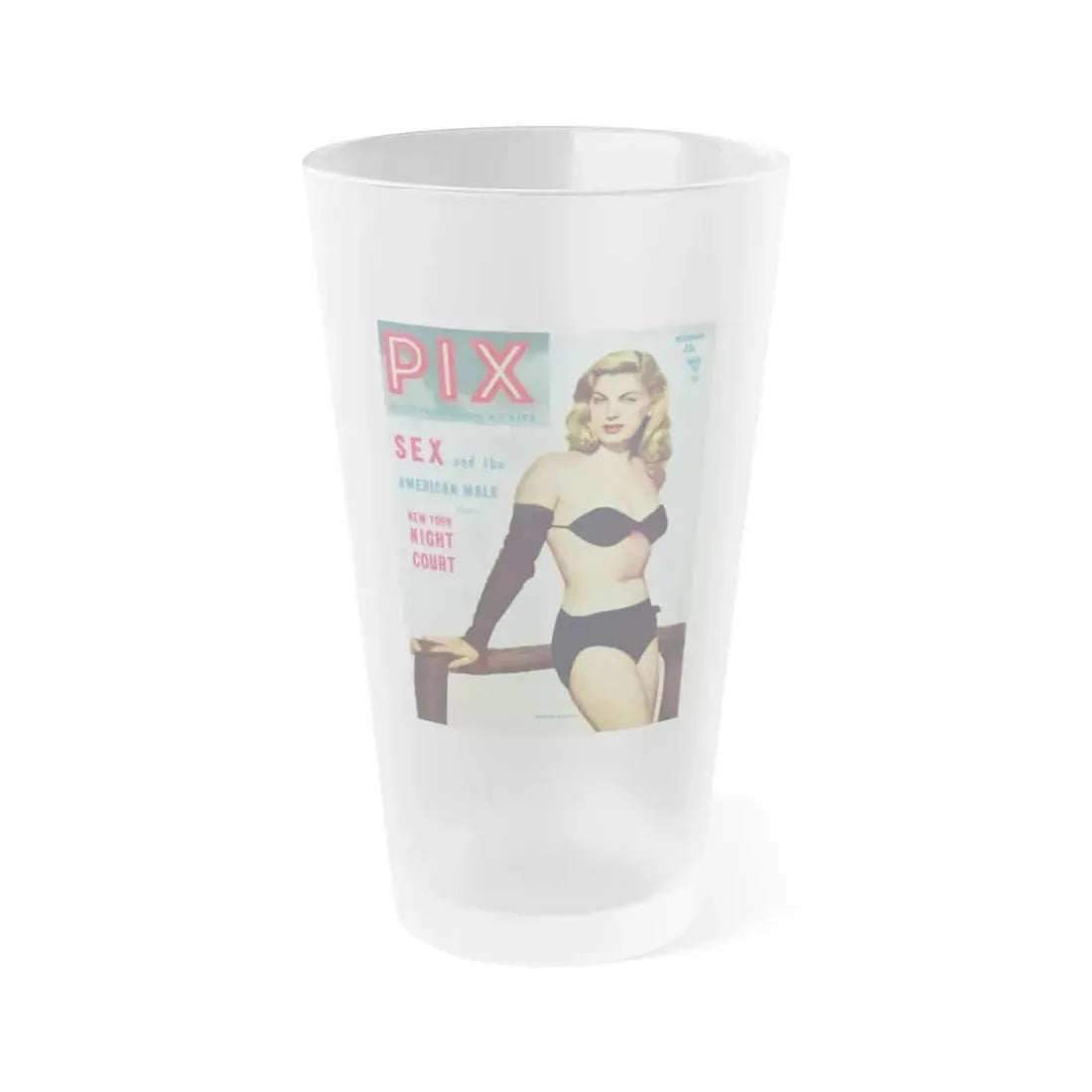 Barbara Nichols #95 - Mag. Cover (Vintage Female Icon) Frosted Pint Glass 16oz 16oz Frosted - Go Mug Yourself