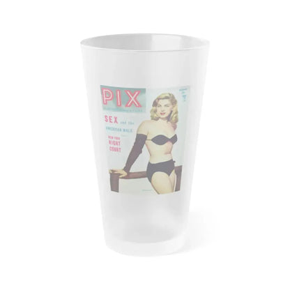 Barbara Nichols #95 - Mag. Cover (Vintage Female Icon) Frosted Pint Glass 16oz 16oz Frosted - Go Mug Yourself