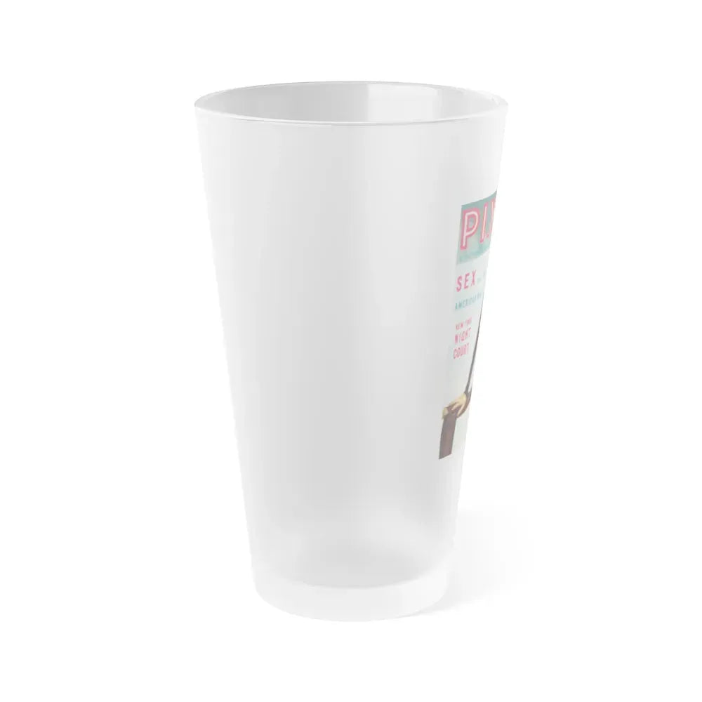 Barbara Nichols #95 - Mag. Cover (Vintage Female Icon) Frosted Pint Glass 16oz - Go Mug Yourself