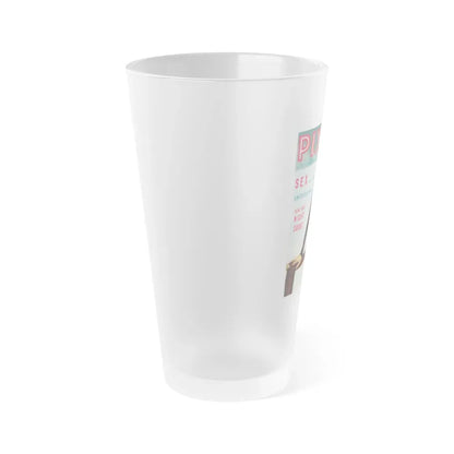 Barbara Nichols #95 - Mag. Cover (Vintage Female Icon) Frosted Pint Glass 16oz - Go Mug Yourself