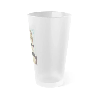 Barbara Nichols #95 - Mag. Cover (Vintage Female Icon) Frosted Pint Glass 16oz - Go Mug Yourself