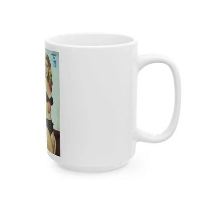Barbara Nichols #95 - Mag. Cover (Vintage Female Icon) White Coffee Mug - Go Mug Yourself
