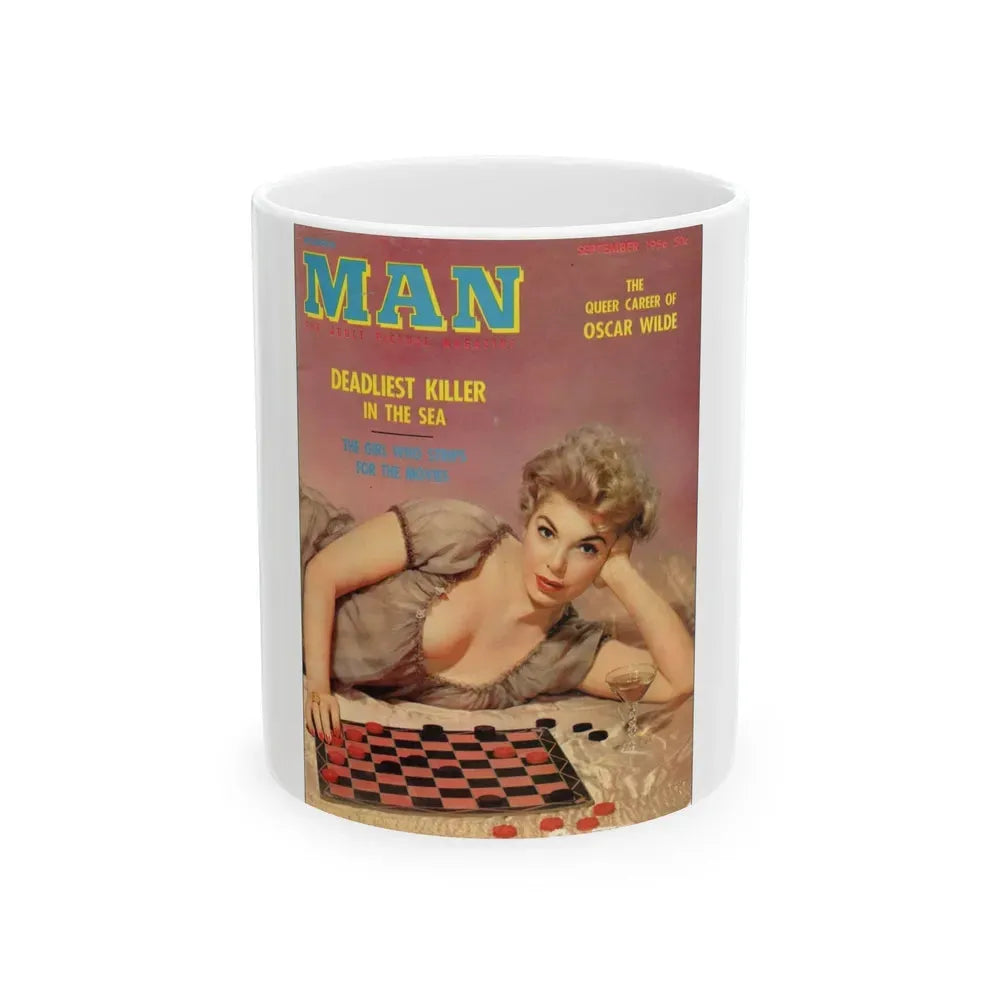 Barbara Nichols #99 - Mag. Cover (Vintage Female Icon) White Coffee Mug 11oz - Go Mug Yourself