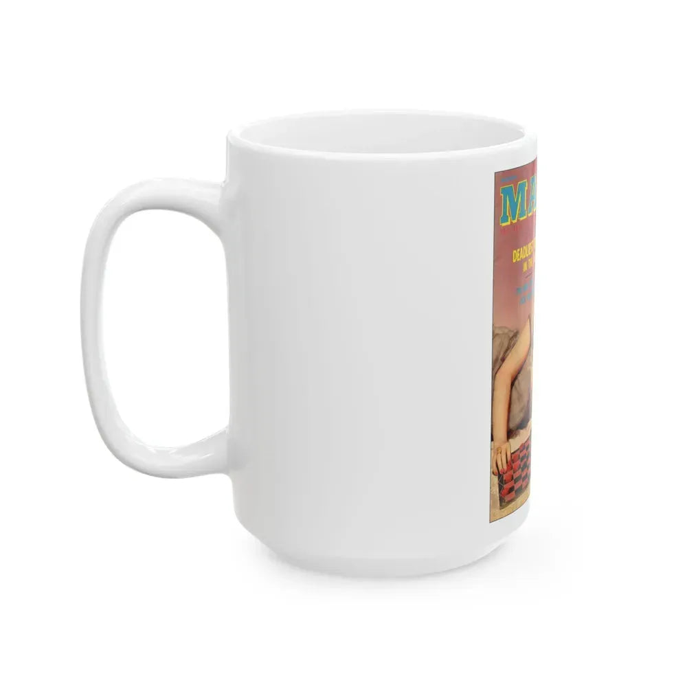 Barbara Nichols #99 - Mag. Cover (Vintage Female Icon) White Coffee Mug - Go Mug Yourself