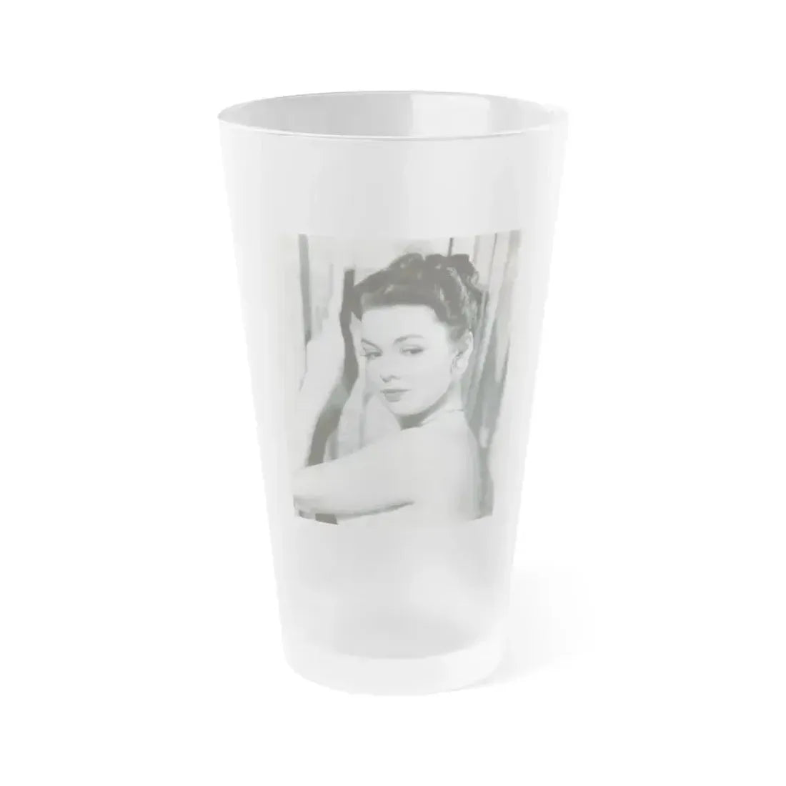Barbara Rush #04 (Vintage Female Icon) Frosted Pint Glass 16oz 16oz Frosted - Go Mug Yourself