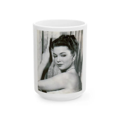 Barbara Rush #04 (Vintage Female Icon) White Coffee Mug-15oz-Go Mug Yourself