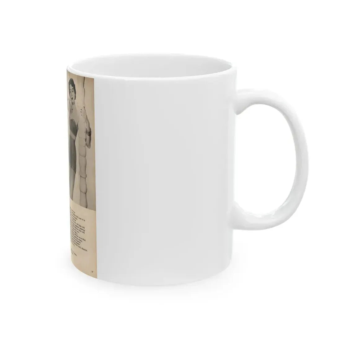 Barbara Rush #05 - 2 B&W Photos & Short Article from Modern Screen Mag. July '55_1 (Vintage Female Icon) White Coffee Mug - Go Mug Yourself