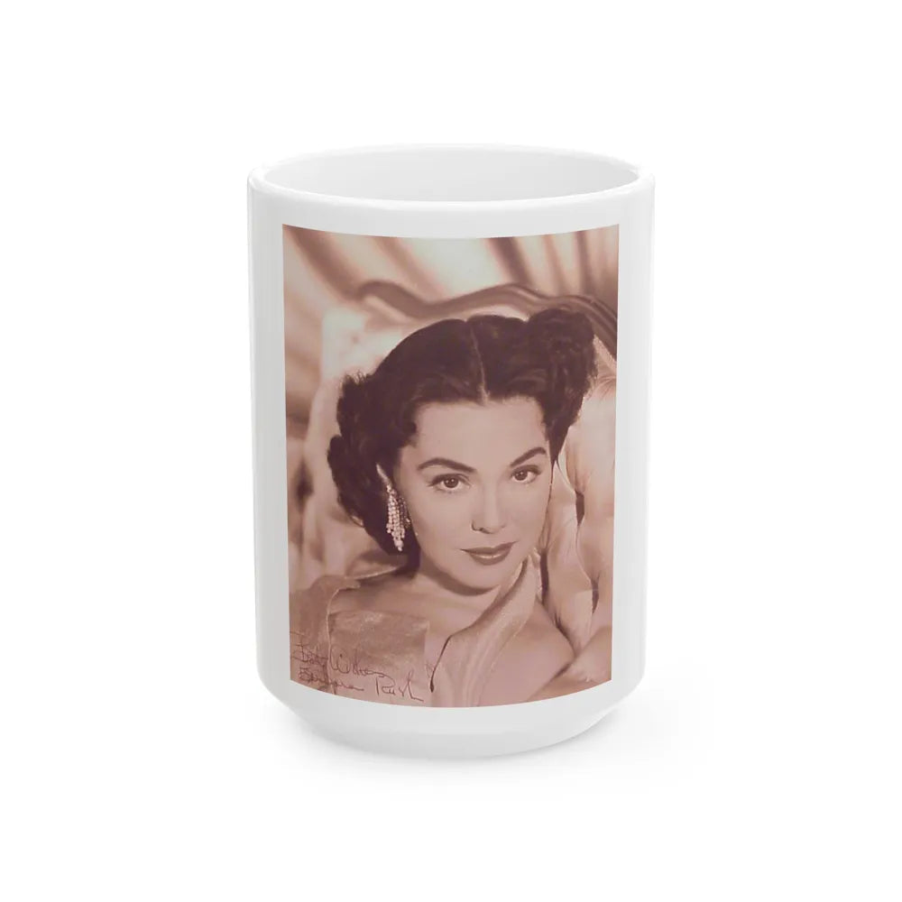 Barbara Rush #106 (Vintage Female Icon) White Coffee Mug-15oz-Go Mug Yourself