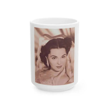 Barbara Rush #106 (Vintage Female Icon) White Coffee Mug 15oz - Go Mug Yourself
