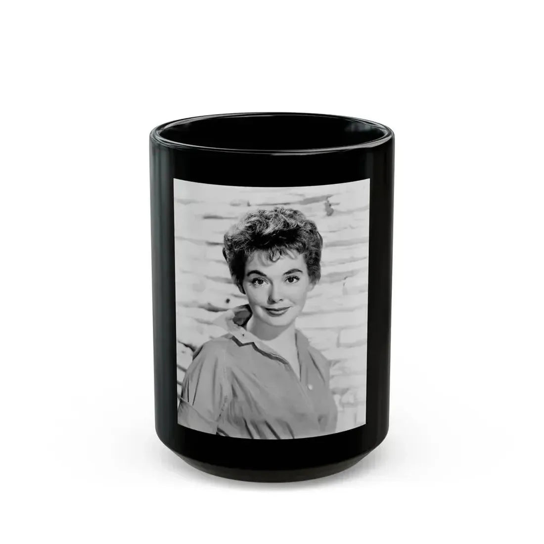 Barbara Rush #107 (Vintage Female Icon) Black Coffee Mug 15oz - Go Mug Yourself