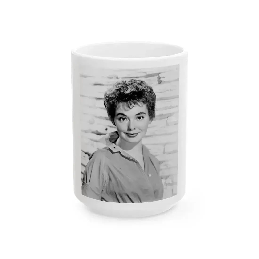 Barbara Rush #107 (Vintage Female Icon) White Coffee Mug 15oz - Go Mug Yourself