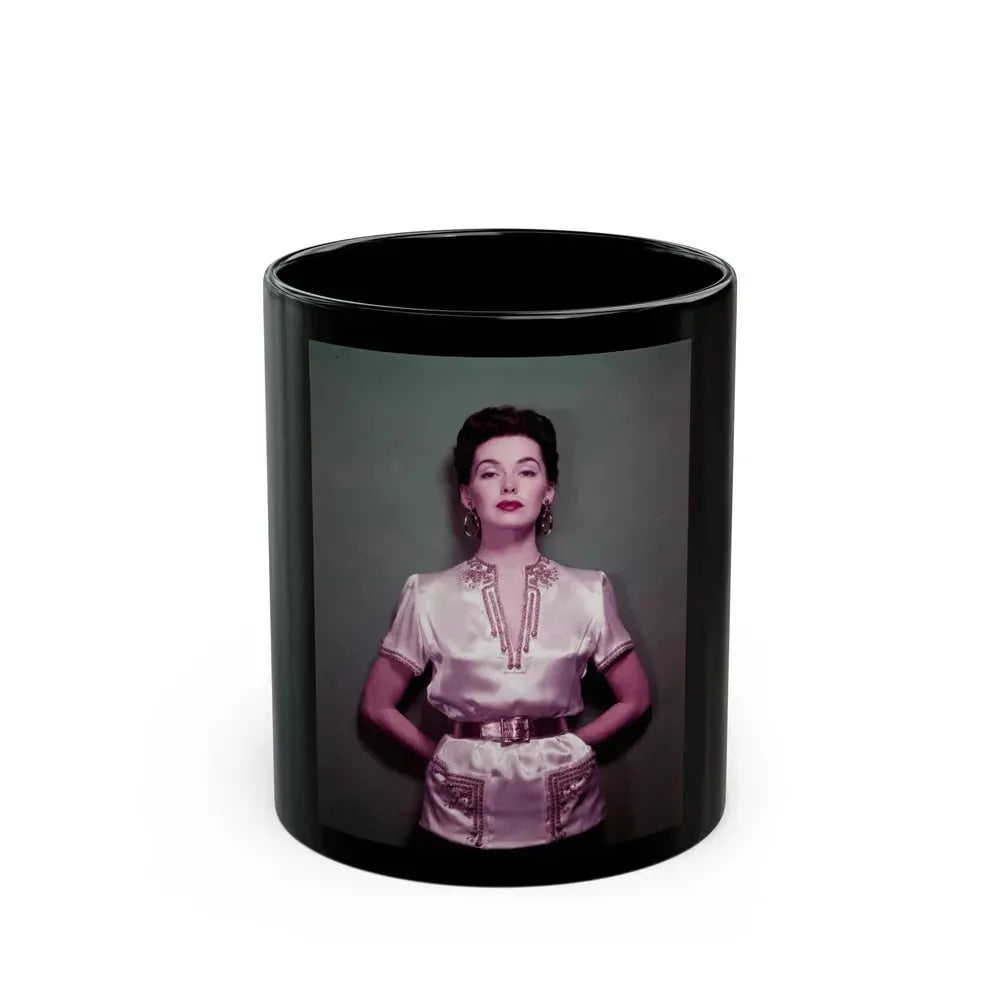 Barbara Rush #112 (Vintage Female Icon) Black Coffee Mug 11oz - Go Mug Yourself