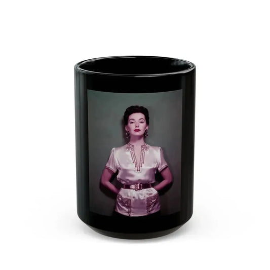 Barbara Rush #112 (Vintage Female Icon) Black Coffee Mug 15oz - Go Mug Yourself