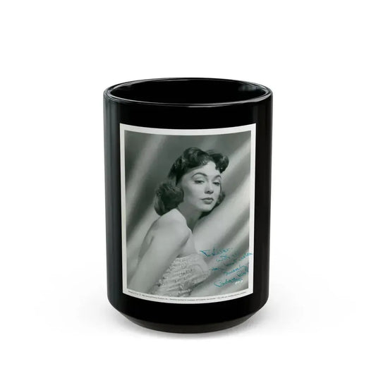Barbara Rush #117 (Vintage Female Icon) Black Coffee Mug 15oz - Go Mug Yourself