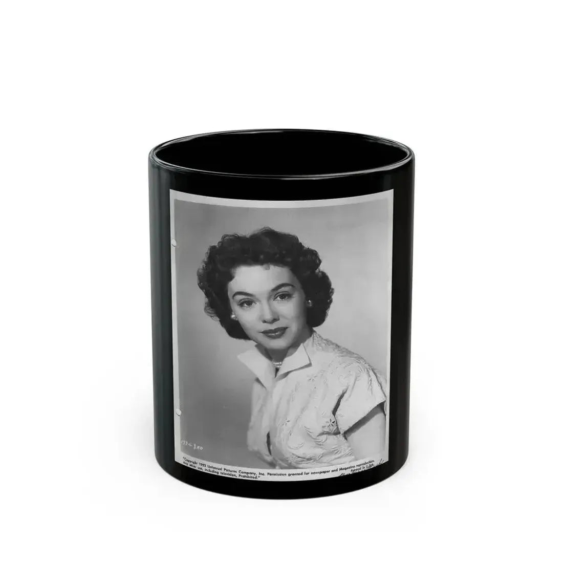Barbara Rush #13 (Vintage Female Icon) Black Coffee Mug 11oz - Go Mug Yourself
