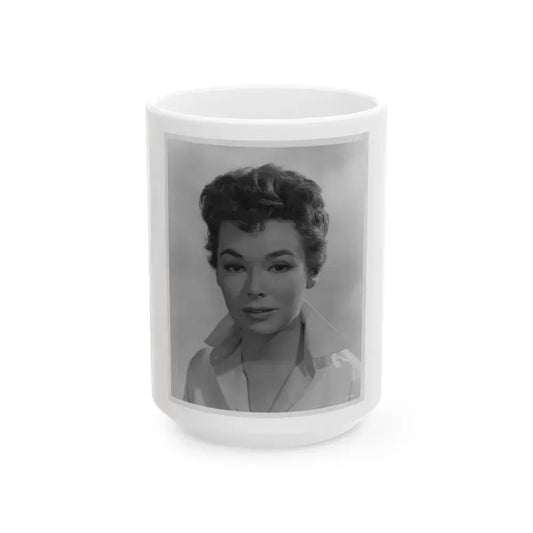 Barbara Rush #139 (Vintage Female Icon) White Coffee Mug 15oz - Go Mug Yourself