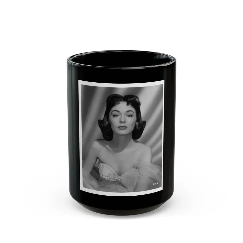 Barbara Rush #153 (Vintage Female Icon) Black Coffee Mug 15oz - Go Mug Yourself