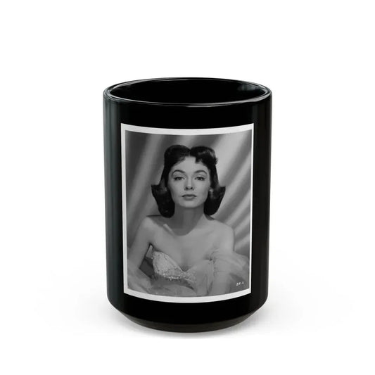 Barbara Rush #153 (Vintage Female Icon) Black Coffee Mug 15oz - Go Mug Yourself