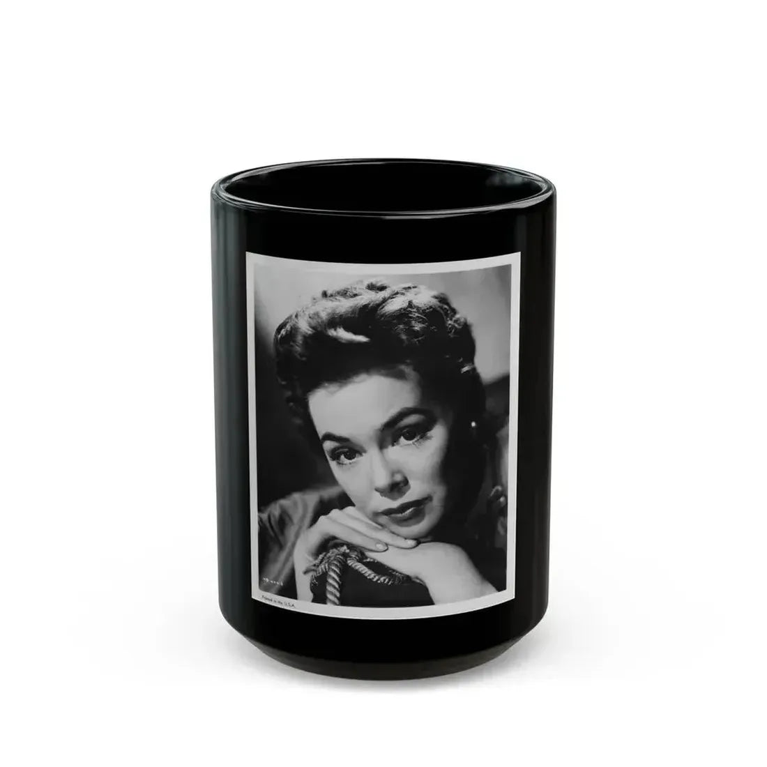 Barbara Rush #157 (Vintage Female Icon) Black Coffee Mug 15oz - Go Mug Yourself