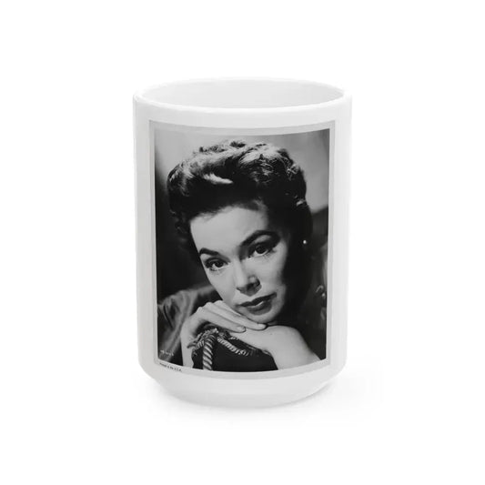 Barbara Rush #157 (Vintage Female Icon) White Coffee Mug 15oz - Go Mug Yourself