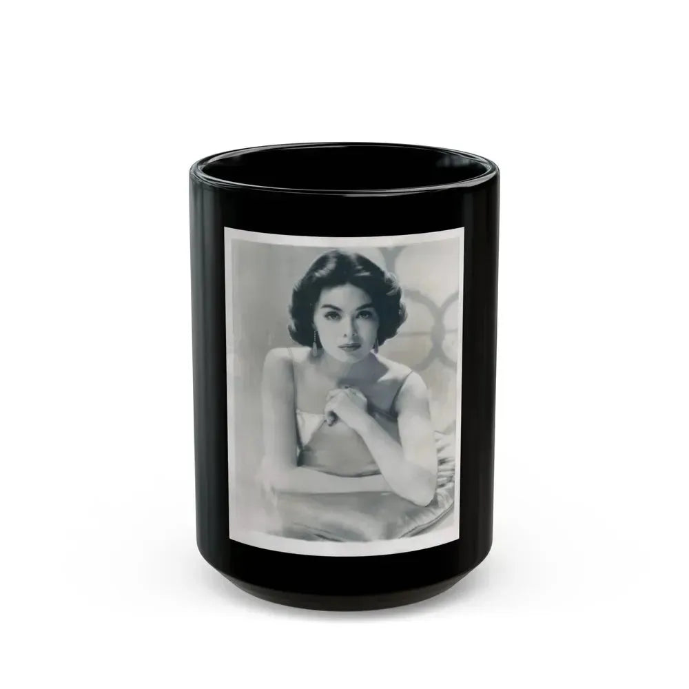 Barbara Rush #159 (Vintage Female Icon) Black Coffee Mug 15oz - Go Mug Yourself