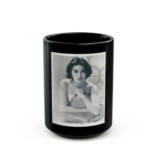 Barbara Rush #159 (Vintage Female Icon) Black Coffee Mug 15oz - Go Mug Yourself
