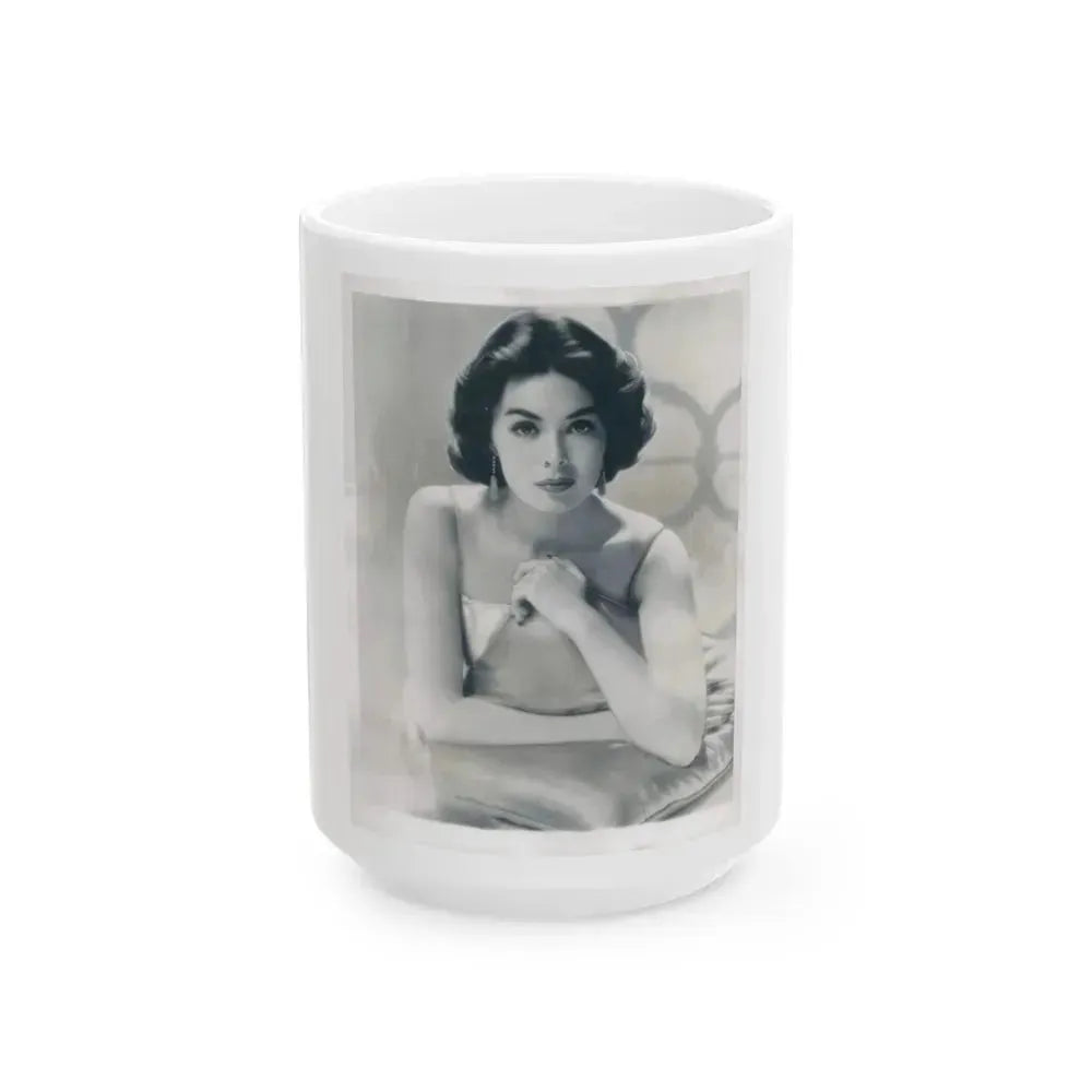 Barbara Rush #159 (Vintage Female Icon) White Coffee Mug 15oz - Go Mug Yourself