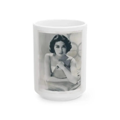 Barbara Rush #159 (Vintage Female Icon) White Coffee Mug 15oz - Go Mug Yourself