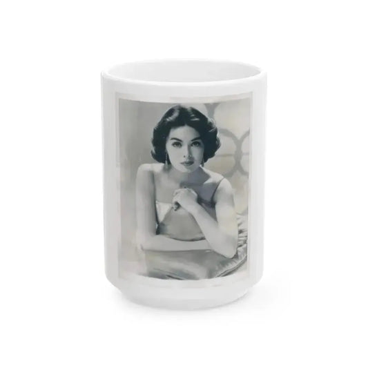 Barbara Rush #159 (Vintage Female Icon) White Coffee Mug 15oz - Go Mug Yourself