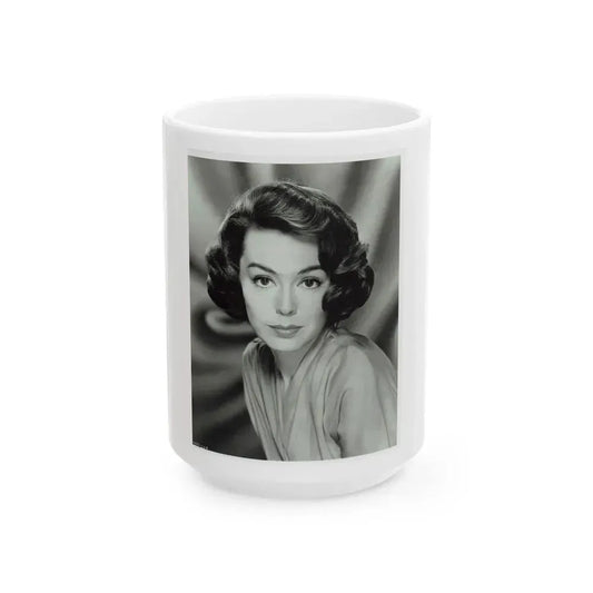 Barbara Rush #160 (Vintage Female Icon) White Coffee Mug 15oz - Go Mug Yourself