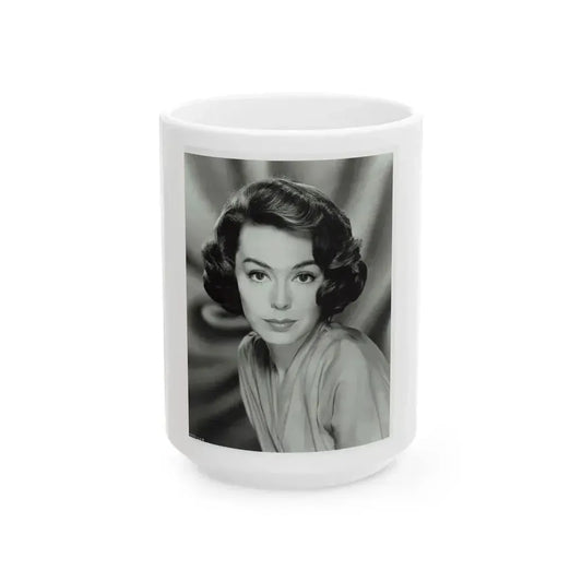 Barbara Rush #160 (Vintage Female Icon) White Coffee Mug 15oz - Go Mug Yourself