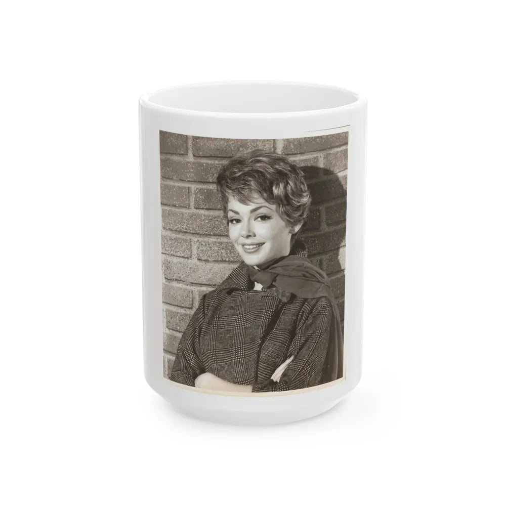 Barbara Rush #163 (Vintage Female Icon) White Coffee Mug-15oz-Go Mug Yourself