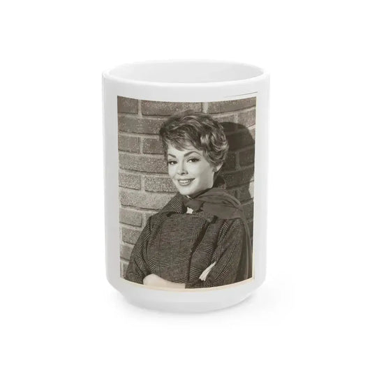 Barbara Rush #163 (Vintage Female Icon) White Coffee Mug 15oz - Go Mug Yourself