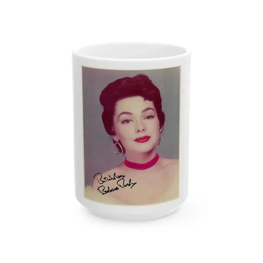 Barbara Rush #17 (Vintage Female Icon) White Coffee Mug 15oz - Go Mug Yourself