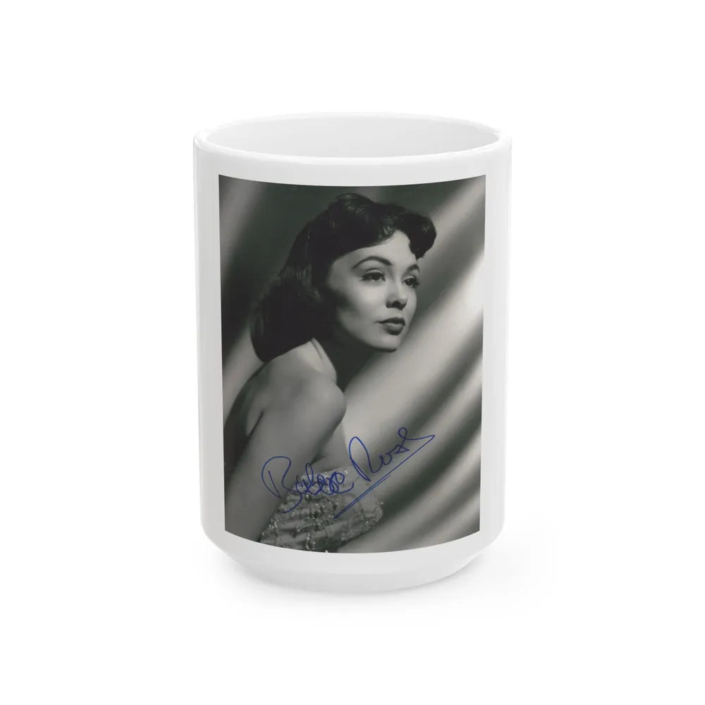 Barbara Rush #174 (Vintage Female Icon) White Coffee Mug-15oz-Go Mug Yourself