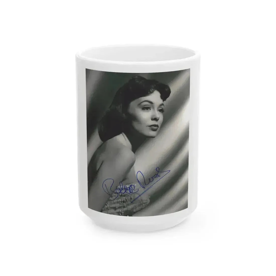 Barbara Rush #174 (Vintage Female Icon) White Coffee Mug 15oz - Go Mug Yourself