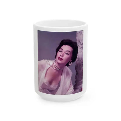 Barbara Rush #180 (Vintage Female Icon) White Coffee Mug 15oz - Go Mug Yourself