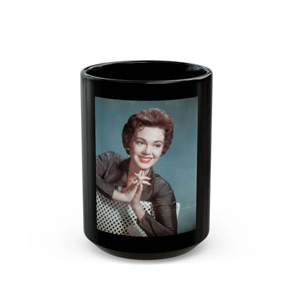 Barbara Rush #188 (Vintage Female Icon) Black Coffee Mug-15oz-Go Mug Yourself