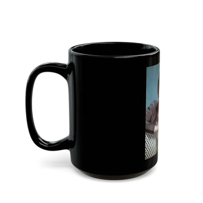 Barbara Rush #188 (Vintage Female Icon) Black Coffee Mug-Go Mug Yourself