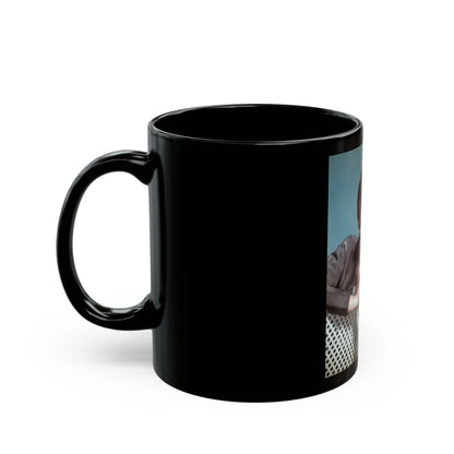 Barbara Rush #188 (Vintage Female Icon) Black Coffee Mug-Go Mug Yourself