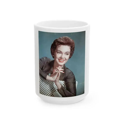 Barbara Rush #188 (Vintage Female Icon) White Coffee Mug 15oz - Go Mug Yourself