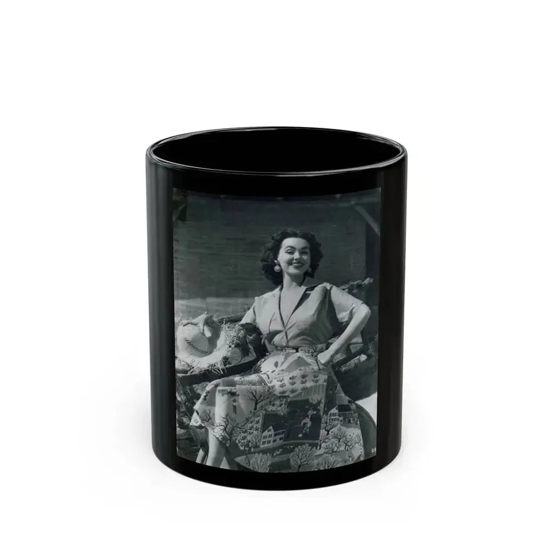 Barbara Rush #198 (Vintage Female Icon) Black Coffee Mug 11oz - Go Mug Yourself